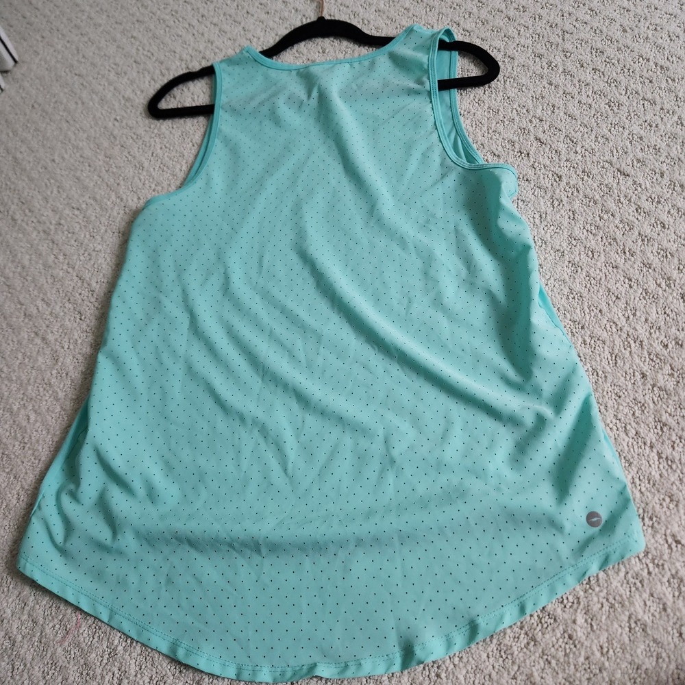Womens Elsa Frozen Graphic Active Tank Top Blue Perforated Back size L 12-14 - Picture 7 of 8